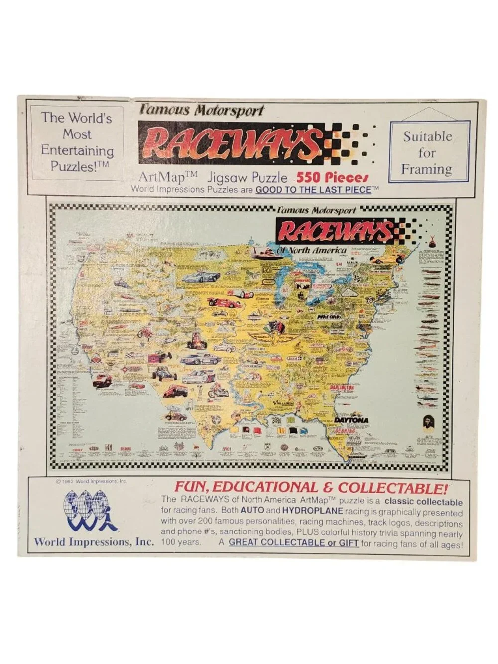 World Impressions Famous Motorsport Raceways ArtMap Jigsaw Puzzle 550 Pieces